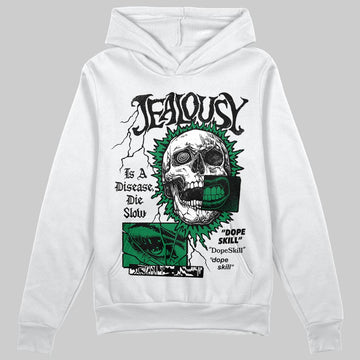 Green Sneakers DopeSkill Hoodie Sweatshirt Jealousy Graphic Streetwear - White 