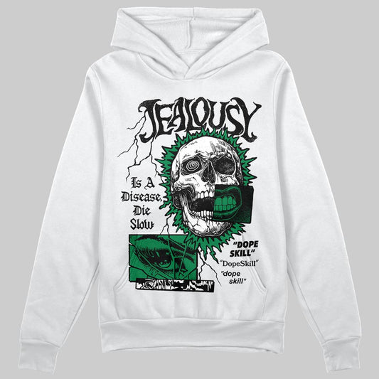 Green Sneakers DopeSkill Hoodie Sweatshirt Jealousy Graphic Streetwear - White 