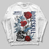 Jordan 4 SB “Summit White/Navy” DopeSkill Long Sleeve T-Shirt Side Hustle Graphic Streetwear - White