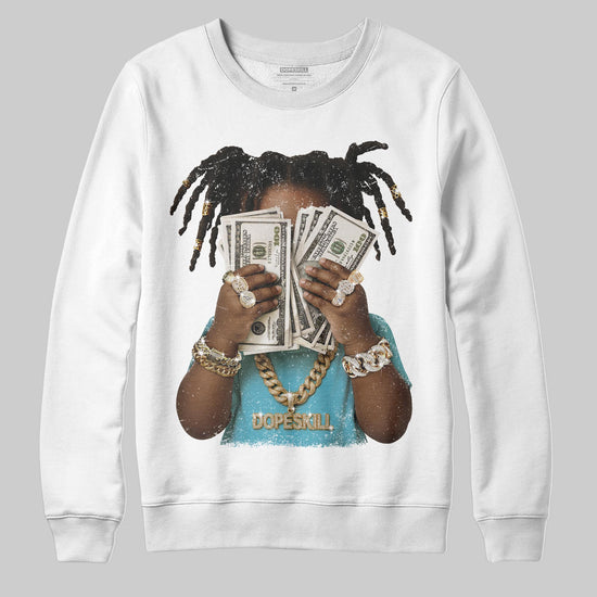 Jordan 11 Retro Gamma Blue (2025) DopeSkill Sweatshirt Rich Youth Graphic Streetwear - White
