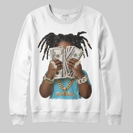 Jordan 11 Retro Gamma Blue (2025) DopeSkill Sweatshirt Rich Youth Graphic Streetwear - White