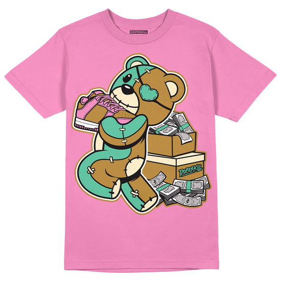 Parris Goebel x WMNS Dunk Low 'Playful Pink’ DopeSkill Pink T-shirt Bear Steals Sneaker Graphic Streetwear 