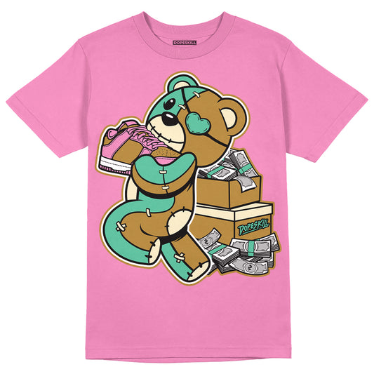 Parris Goebel x WMNS Dunk Low 'Playful Pink’ DopeSkill Pink T-shirt Bear Steals Sneaker Graphic Streetwear 