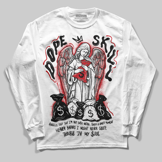 Jordan 11 “Bred Velvet” DopeSkill Long Sleeve T-Shirt Angels Graphic Streetwear - White