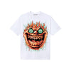 Black and White Sneakers DopeSkill T-Shirt Hellfire Graphic Streetwear - WHite