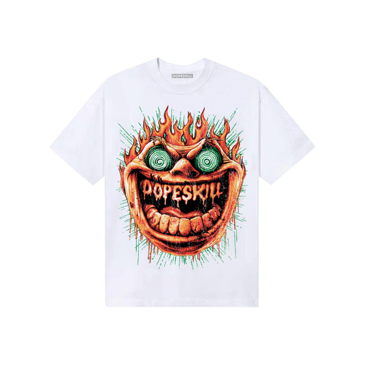 Black and White Sneakers DopeSkill T-Shirt Hellfire Graphic Streetwear - WHite