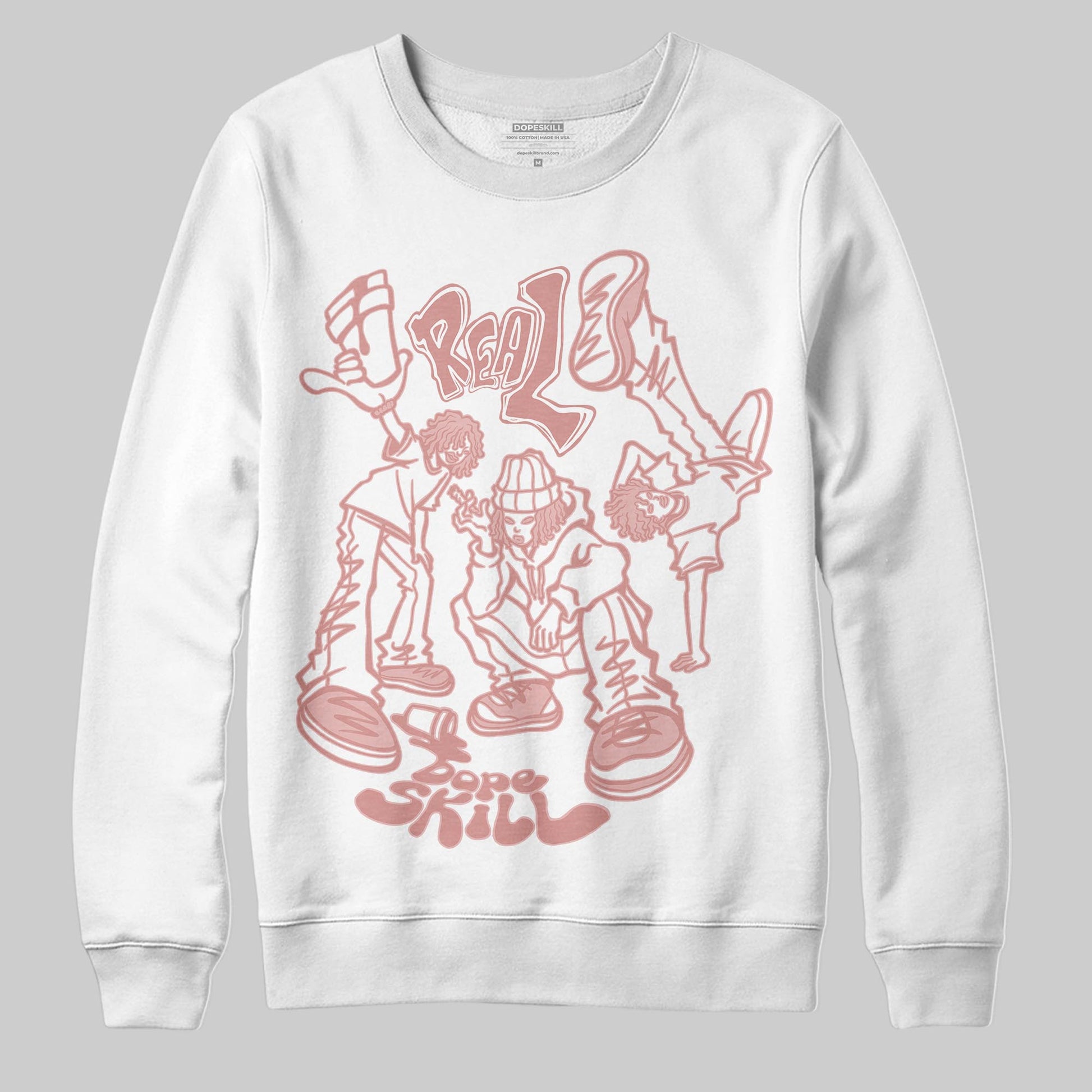 Jordan 40 “Dusty Rose” DopeSkill Sweatshirt Real Y2K Players Graphic Streetwear - White