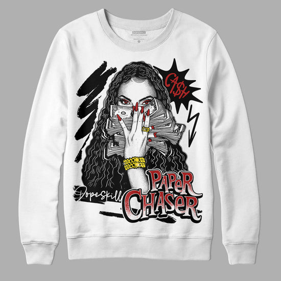 Jordan 14 "Black/White" DopeSkill Sweatshirt NPC Graphic Streetwear - White