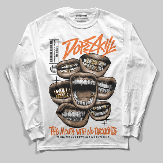 Jordan 3 “Starfish” DopeSkill Long Sleeve T-Shirt The Mouth With No Droughts Graphic Streetwear - White 