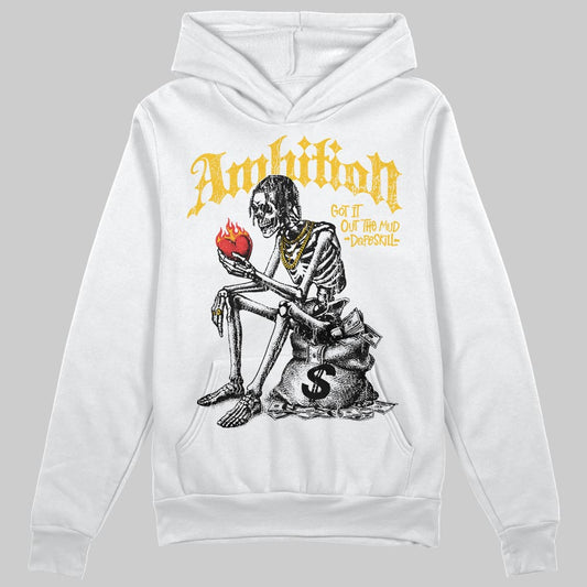 Yellow Sneakers DopeSkill Hoodie Sweatshirt Ambition Graphic Streetwear - White 
