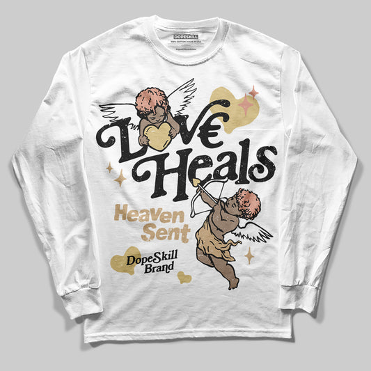 TAN Sneakers DopeSkill Long Sleeve T-Shirt New Love Heals Graphic Streetwear - White