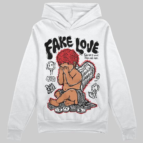 Jordan 3 OG “Black Cement” DopeSkill Hoodie Sweatshirt False Love Graphic Streetwear - Whiite