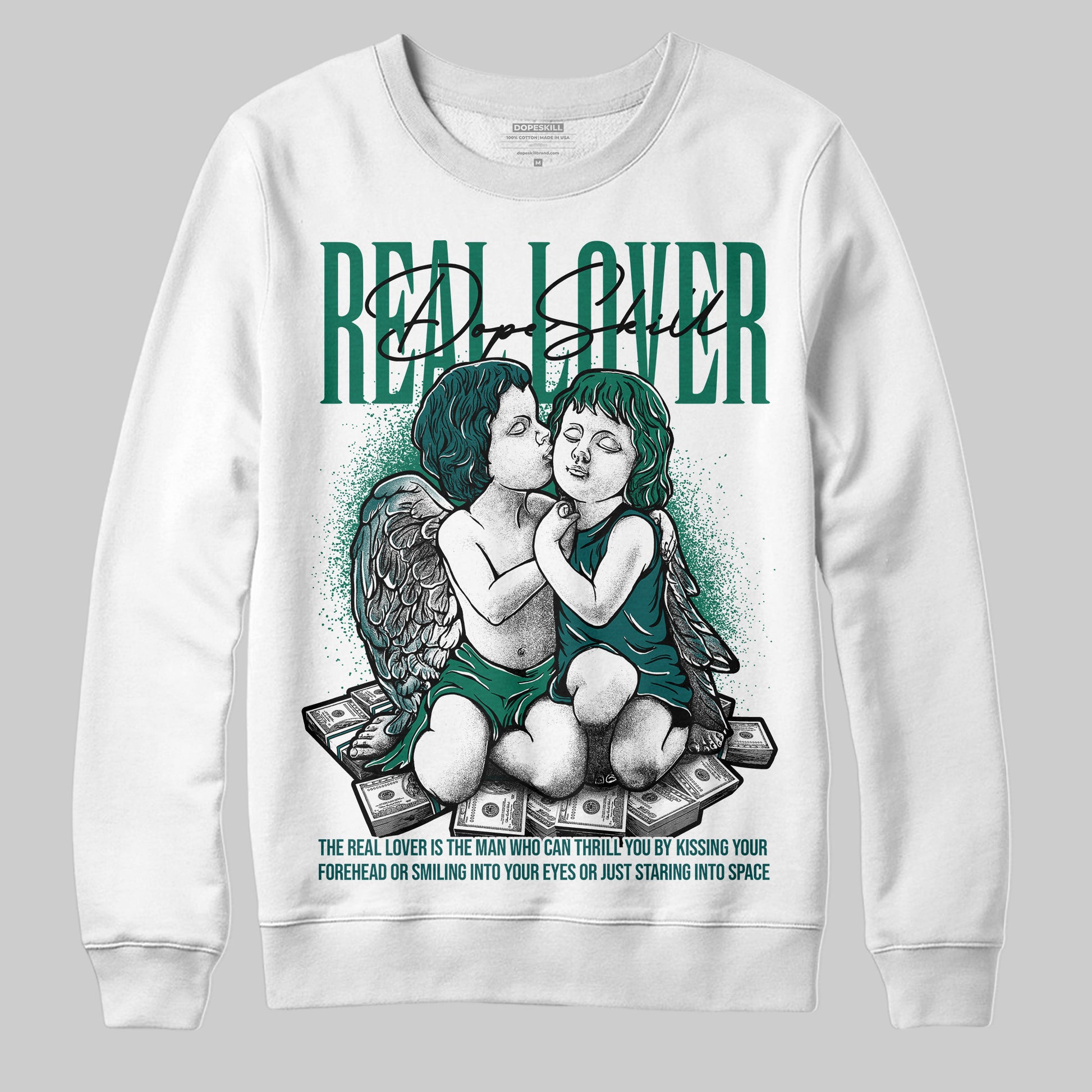 ASICS Gel-1130 'White Dark Neptune' DopeSkill Sweatshirt Real Lover Graphic Streetwear - White