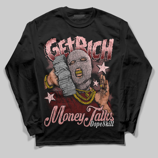 Jordan 3 Retro Valentine's Day Treat Yourself (2025) DopeSkill Long Sleeve T-Shirt Get Rich Graphic Streetwear - Black