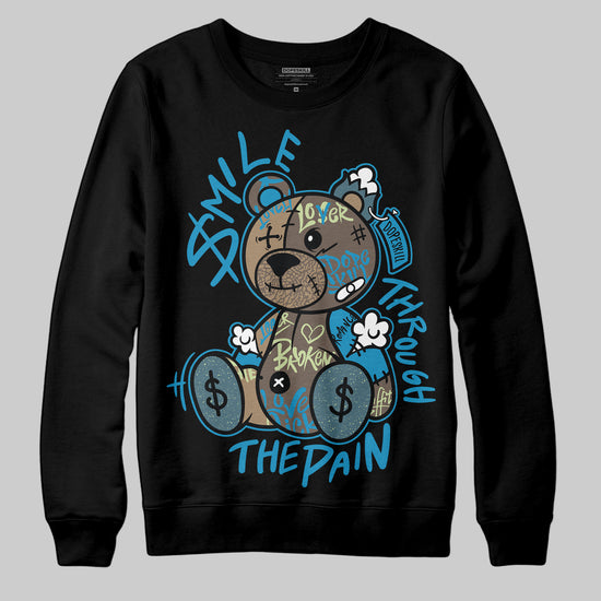 Jordan 3 GS “We Outside” DopeSkill Sweatshirt Smile Through The Pain Graphic Streetwear - Black