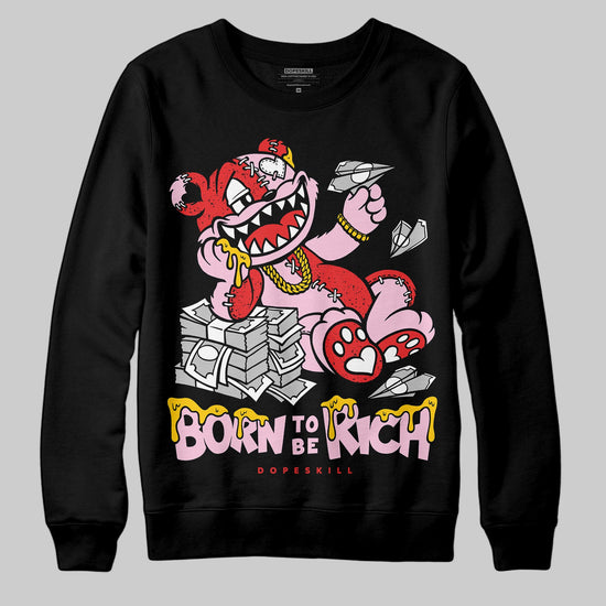 Awake NY x Air Jordan 5 Arctic Pink DopeSkill Sweatshirt Born To Be Rich Graphic Streetwear - black