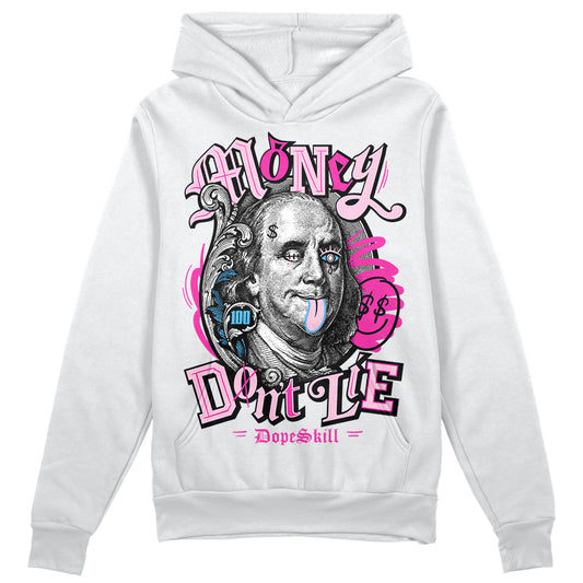 Pink Sneakers DopeSkill Hoodie Sweatshirt Money Don't Lie Graphic Streetwear - White