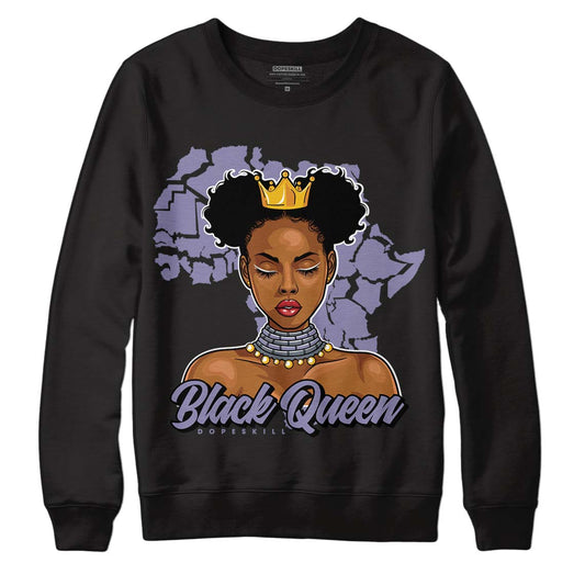 Jordan 5 Retro Low Indigo Haze DopeSkill Sweatshirt Black Queen Graphic Streetwear - Black