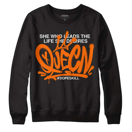 Orange, Black & White Sneakers DopeSkill Sweatshirt Queen Graphic Streetwear - Black