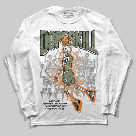 Jordan 4 Retro OG SP Undefeated (2025) DopeSkill Long Sleeve T-Shirt Thunder Dunk Graphic Streetwear - White