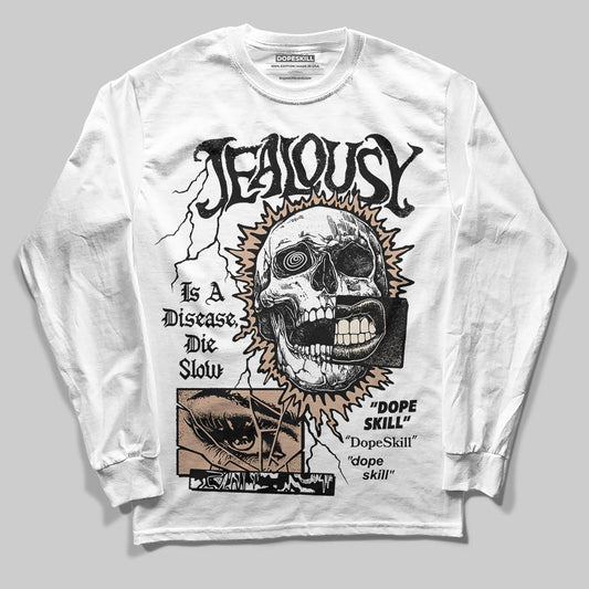 Jordan 4 Retro Cozy Girl DopeSkill Long Sleeve T-Shirt Jealousy Graphic Streetwear - White