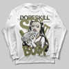 Jordan 3 “Medium Olive” aka “Family Affair” DopeSkill Long Sleeve T-Shirt Stay It Busy Graphic Streetwear - White