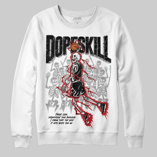 Jordan 11 “Bred Velvet” DopeSkill Sweatshirt Thunder Dunk Graphic Streetwear - White