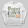 Jordan 4 Retro OG SP Undefeated (2025) DopeSkill Long Sleeve T-Shirt Protect Me From Evil Graphic Streetwear - White