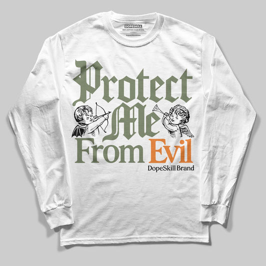 Jordan 4 Retro OG SP Undefeated (2025) DopeSkill Long Sleeve T-Shirt Protect Me From Evil Graphic Streetwear - White