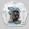 Jordan 11 Retro Legend Blue DopeSkill Long Sleeve T-Shirt Rolling in Money Graphic Streetwear - White
