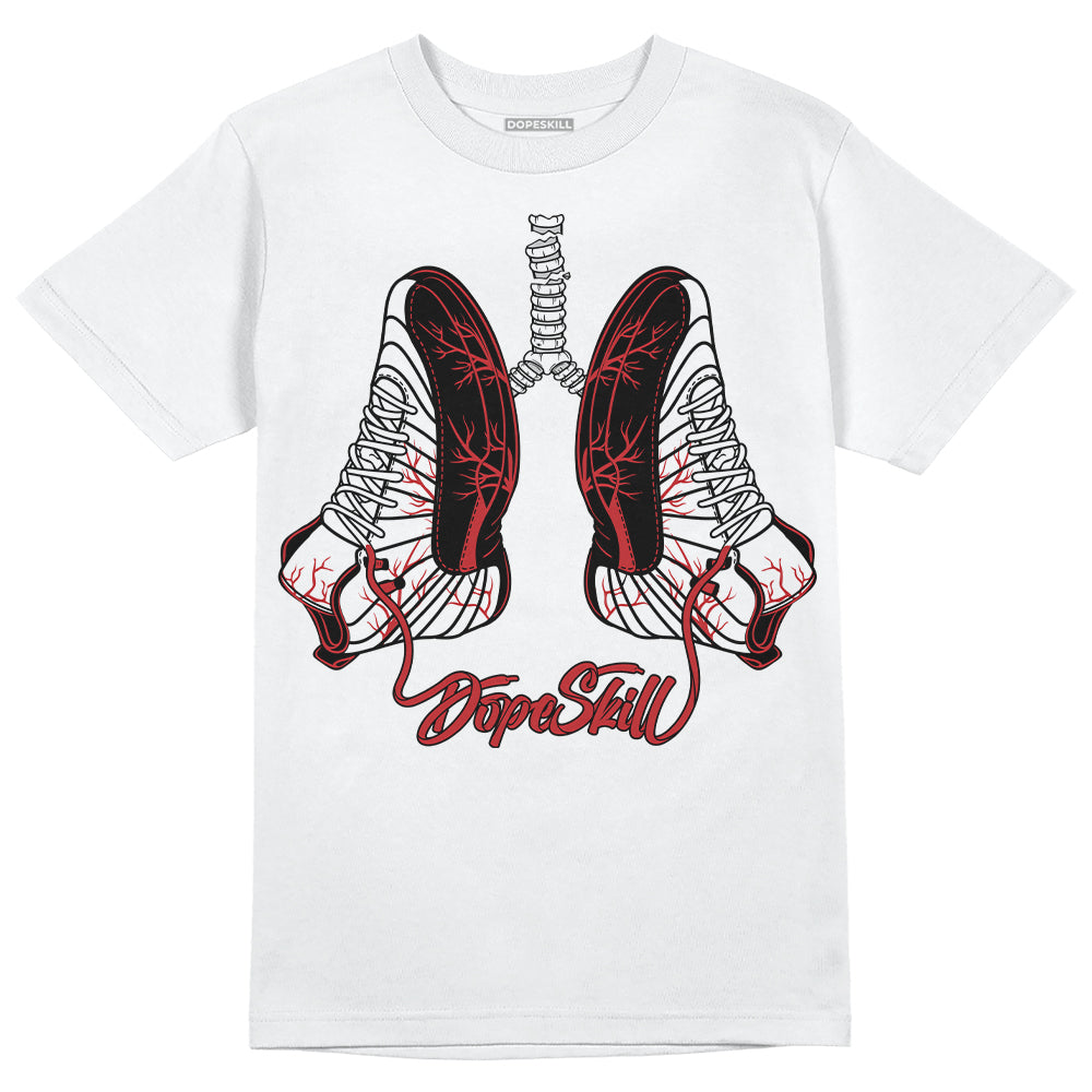 Jordan 12 “Red Taxi” DopeSkill T-Shirt Breathe Graphic Streetwear - White