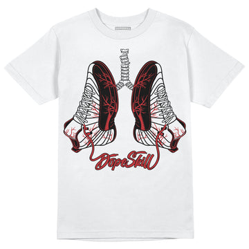 Jordan 12 “Red Taxi” DopeSkill T-Shirt Breathe Graphic Streetwear - White