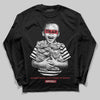 Jordan 4 “Sierra Red" DopeSkill Long Sleeve T-Shirt Scared Money Don't Make No Money Graphic Streetwear - Black