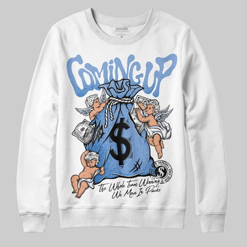 Jordan 4 WMNS 'Forget Me Not' DopeSkill Sweatshirt Money Bag Coming Up Graphic Streetwear - White 