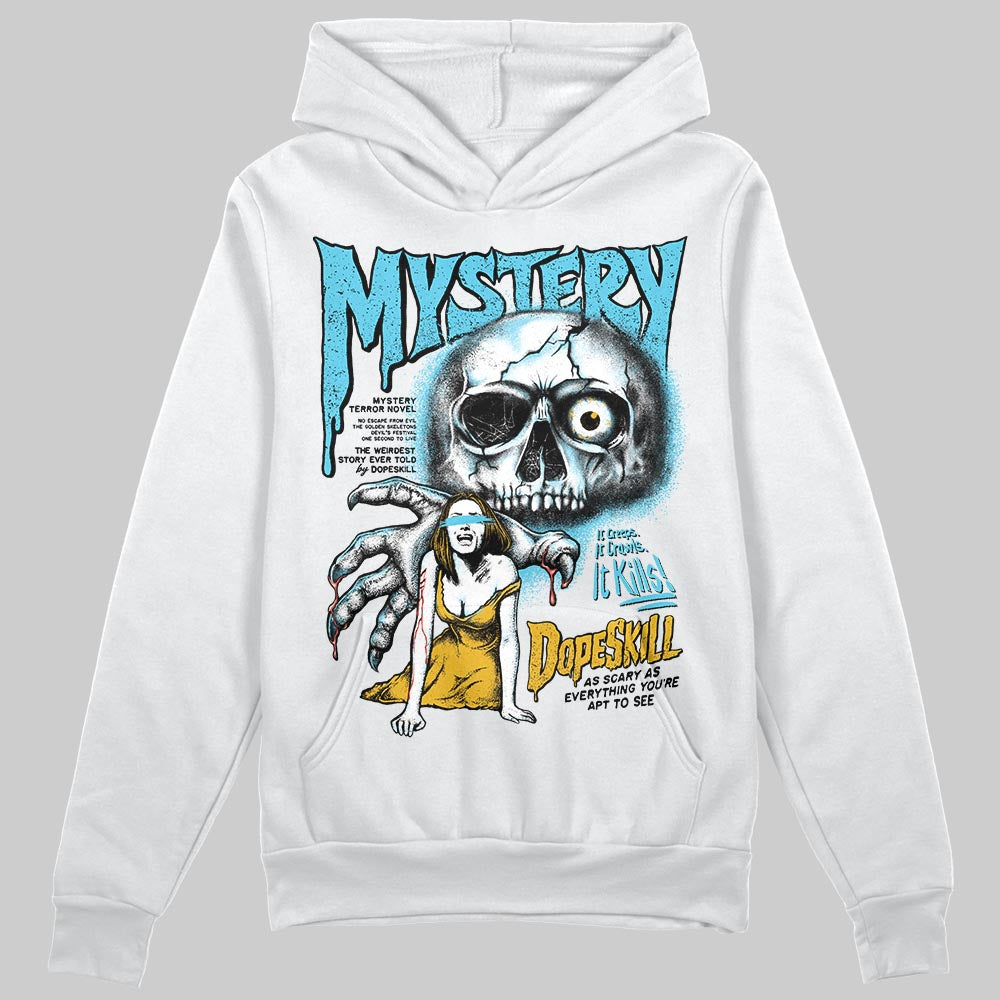 Jordan 11 Retro Gamma Blue (2025) DopeSkill Hoodie Sweatshirt Mystery Ghostly Grasp Graphic Streetwear - White