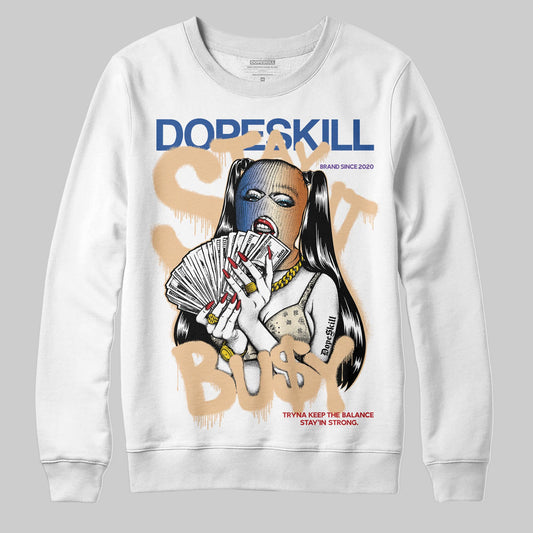 Jordan 17 Retro Low SP Infinite Archives DopeSkill Sweatshirt Stay It Busy Graphic Streetwear - White