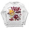 Jordan 1 Retro High '85 OG Metallic Burgundy DopeSkill Long Sleeve T-Shirt Break Through Graphic Streetwear - White