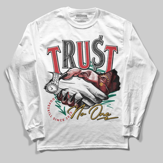 Jordan 3 Mexico 'El Vuelo' DopeSkill Long Sleeve T-Shirt Trust No One Graphic Streetwear - White