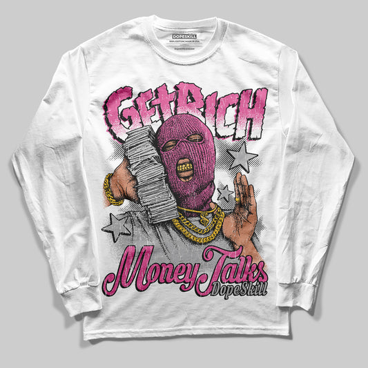 Asics Gel-Kayano 14 ‘Cream Sweet Pink’ DopeSkill Long Sleeve T-Shirt Get Rich Graphic Streetwear - White