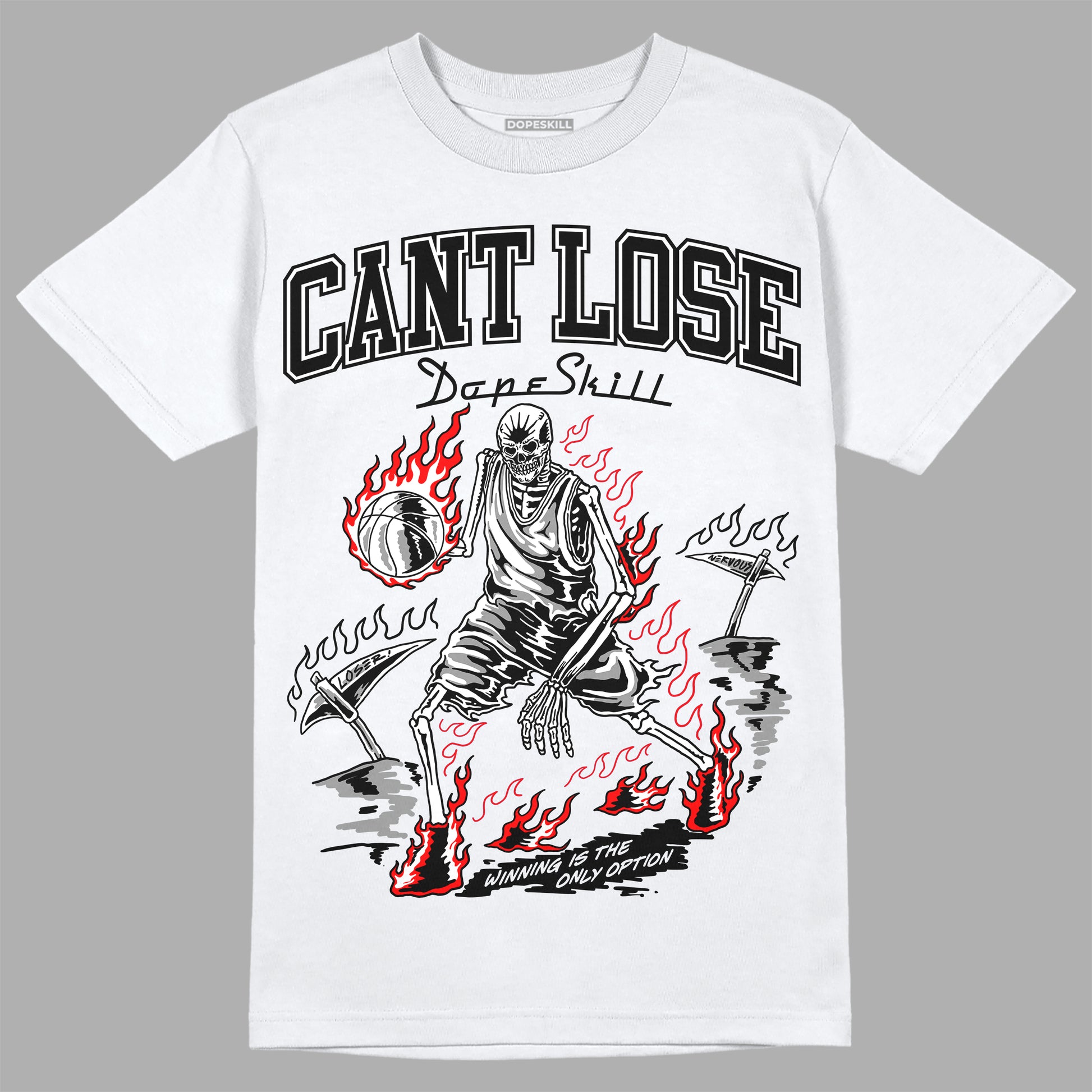 Black and White Sneakers DopeSkill T-Shirt Cant Lose Graphic Streetwear - White