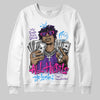 PURPLE Sneakers DopeSkill Sweatshirt All Hustle No Luck Graphic Streetwear - White