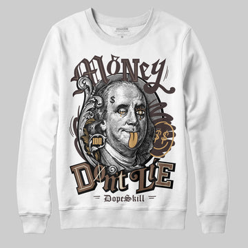 Jordan 5 “Earth/Metallic Gold” DopeSkill Sweatshirt Money Don't Lie Graphic Streetwear - White