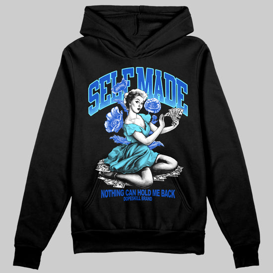 Royal Blue Sneakers DopeSkill Hoodie Self Made Graphic Streetwear - Black