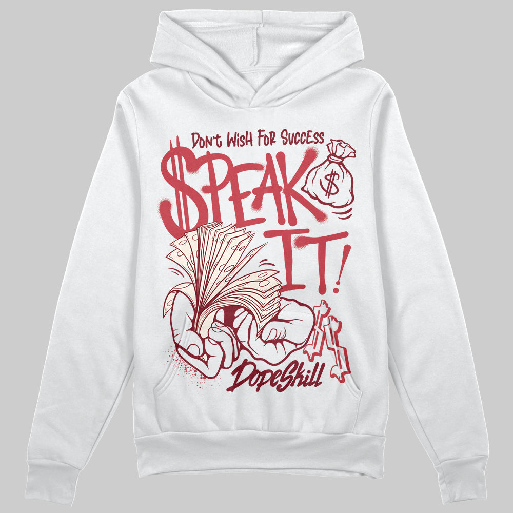 Jordan 4 “Sierra Red" DopeSkill Hoodie Sweatshirt Speak It Graphic Streetwear - White