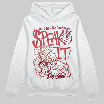 Jordan 4 “Sierra Red" DopeSkill Hoodie Sweatshirt Speak It Graphic Streetwear - White