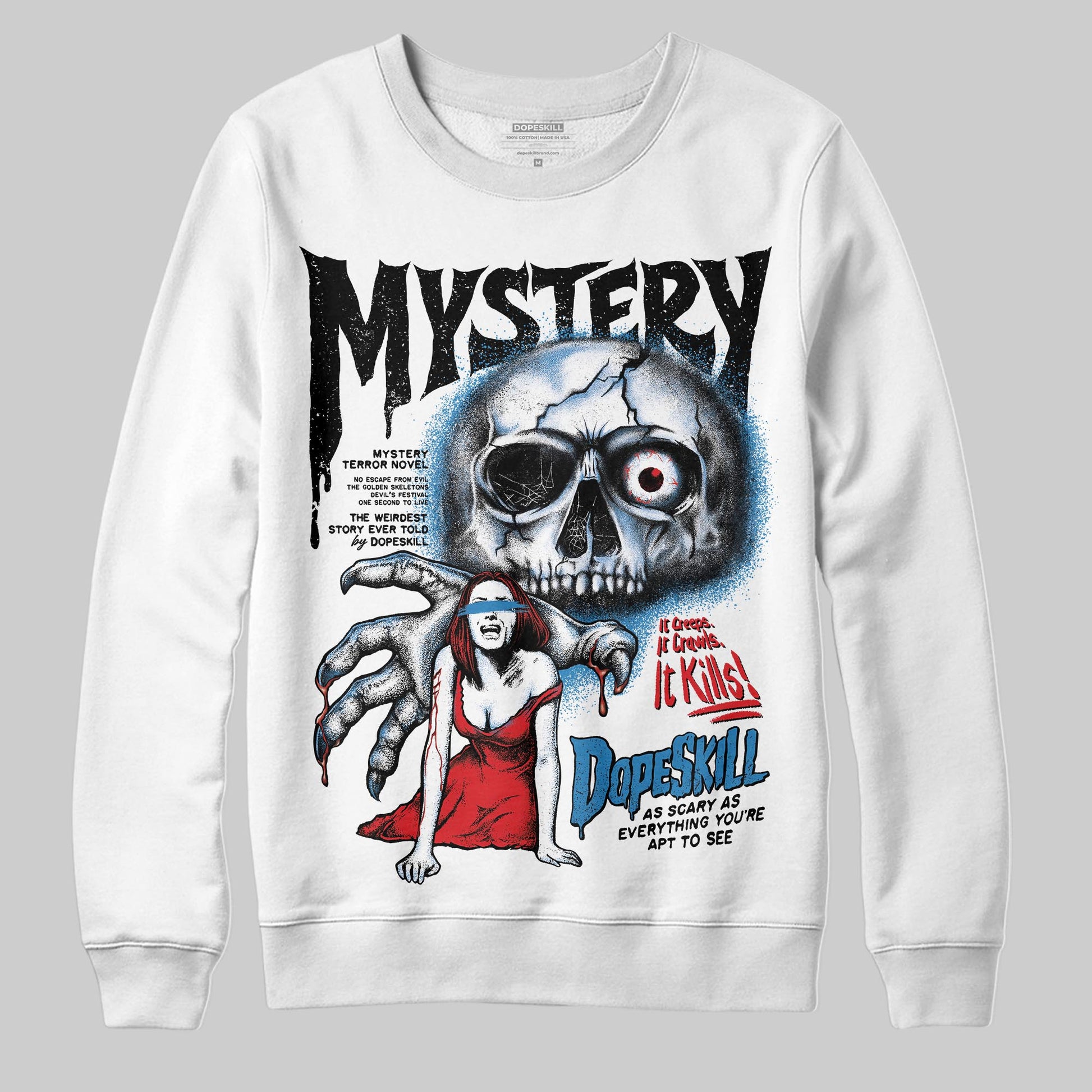 Jordan 3 Retro OG Rare Air DopeSkill Sweatshirt Mystery Ghostly Grasp Graphic Streetwear - White