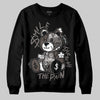Jordan 4 Retro Cave Stone DopeSkill Sweatshirt Smile Through The Pain Graphic Streetwear - Black