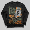 Jordan 4 Retro OG SP Undefeated (2025) DopeSkill Long Sleeve T-Shirt Real Ones Move In Silence Graphic Streetwear - black
