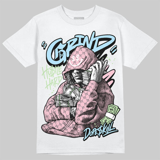 Jordan 4 Retro Valentine's Day (2026) (GS) DopeSkill T-Shirt Grind Pray Graphic Streetwear - White