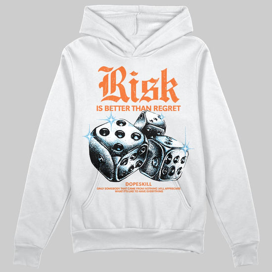 Orange Sneakers DopeSkill Hoodie Risk Is Better Than Regret Graphic Streetwear - White
